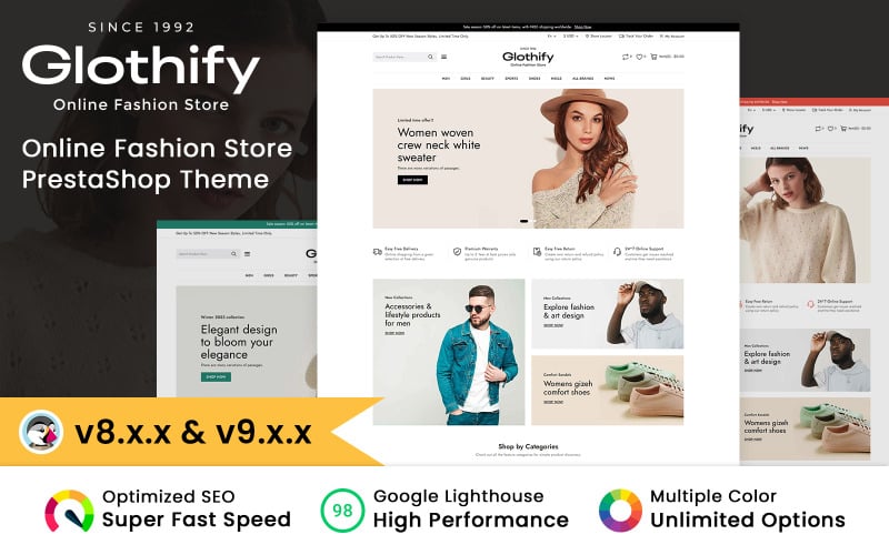 Glothify - Fashion and Apparel PrestaShop Theme