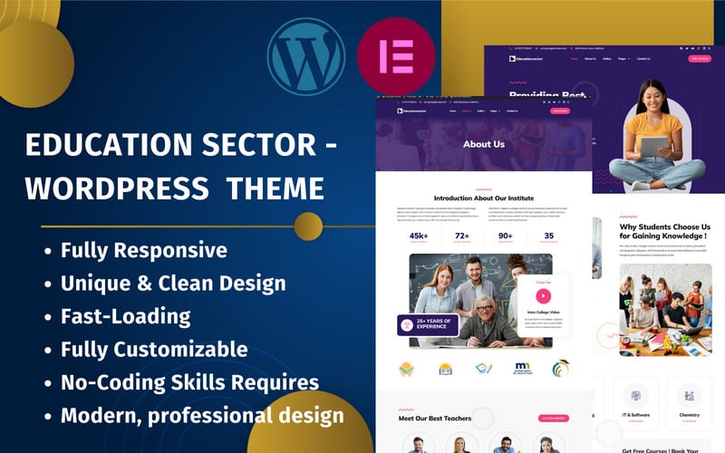 Education Sector - Free WordPress Theme