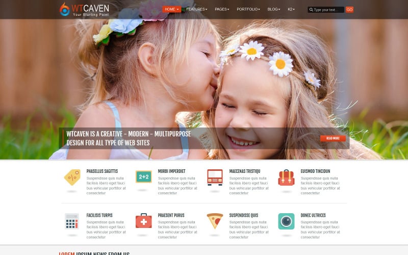 Caven Multi-Purpose Free Joomla 3 Template