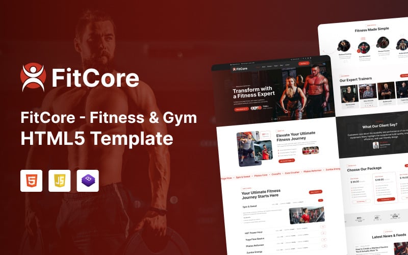 Fitcore - Fitness and Gym FREE HTML5 Template