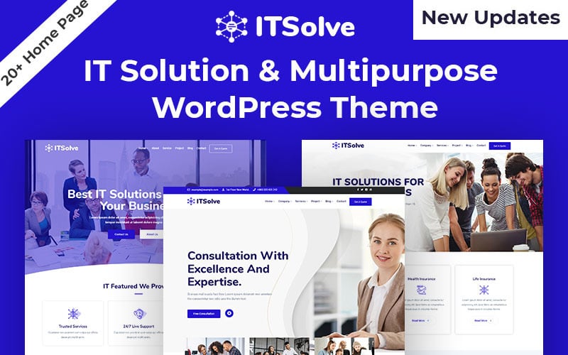 IT-Solve - IT& Business Corporate Elementor WordPress Theme.