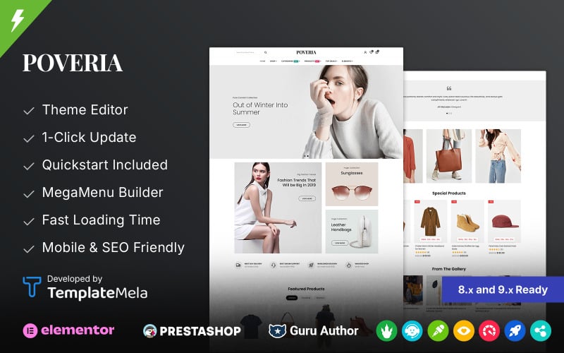 Poveria - Fashion and Accessories Stores Multipurpose PrestaShop Theme
