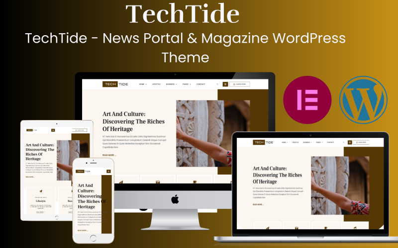 TechTide - News Portal & Magazine Free Website Template