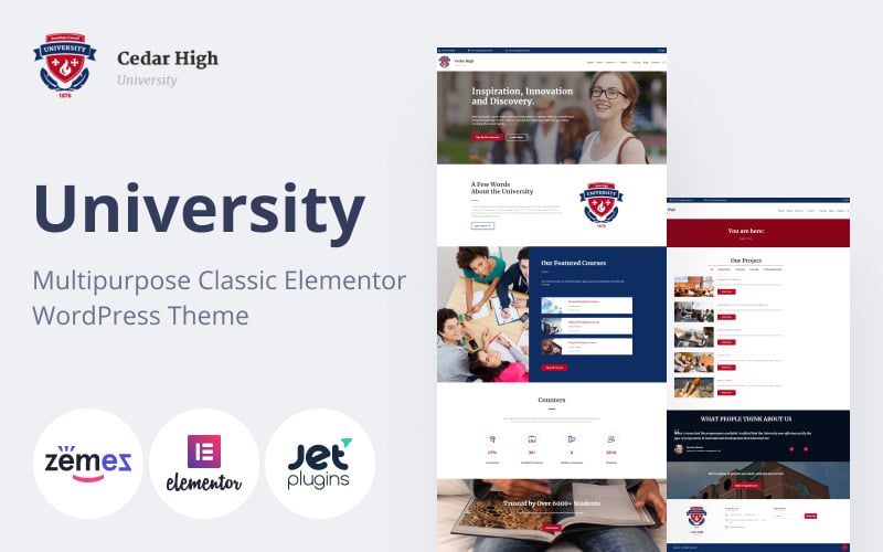Cedar High - University Multipurpose Classic Elementor WordPress Theme
