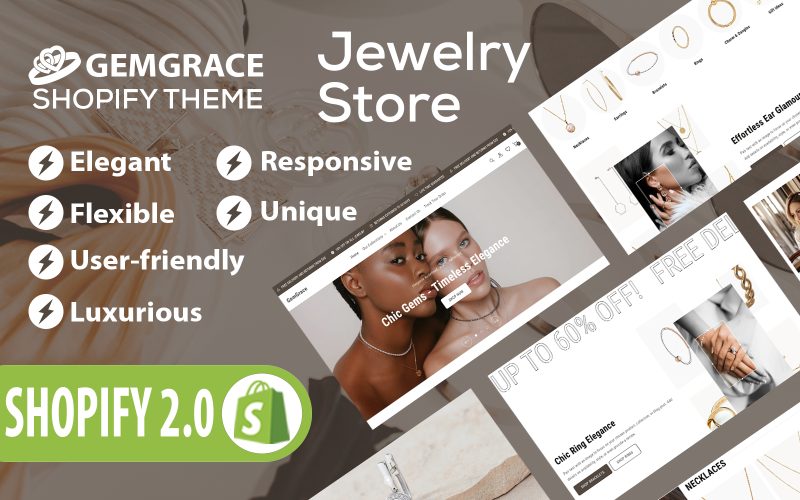 GemGrace - Jewelry Store Responsive Shopify Theme OS 2.0 - RTL support
