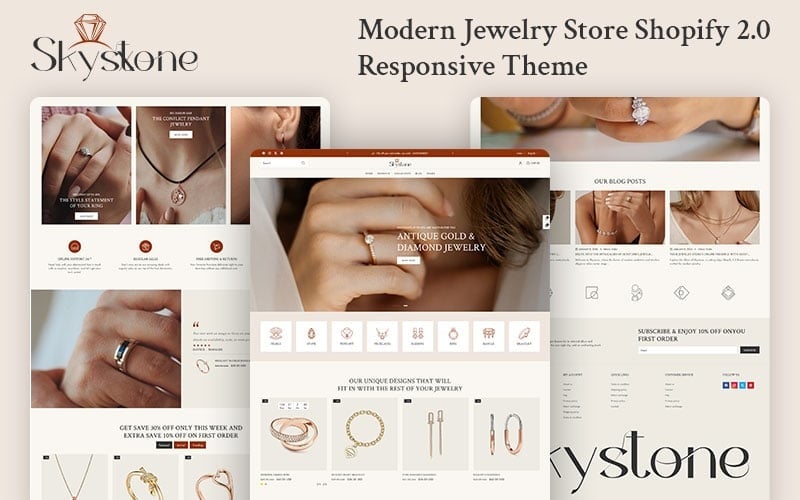 Skystone - Modern Jewelry Store Shopify 2.0 Responsive Theme
